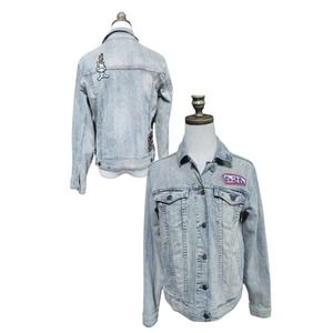 Women's Disney Lilo and Stitch Denim Jean Jacket Medium